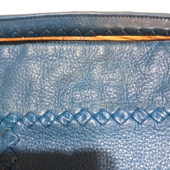 Bottega Veneta Large Luxury Hobo Bag Turquois Pebble Leather Woven Shouder Bag - Picture 12 of 14